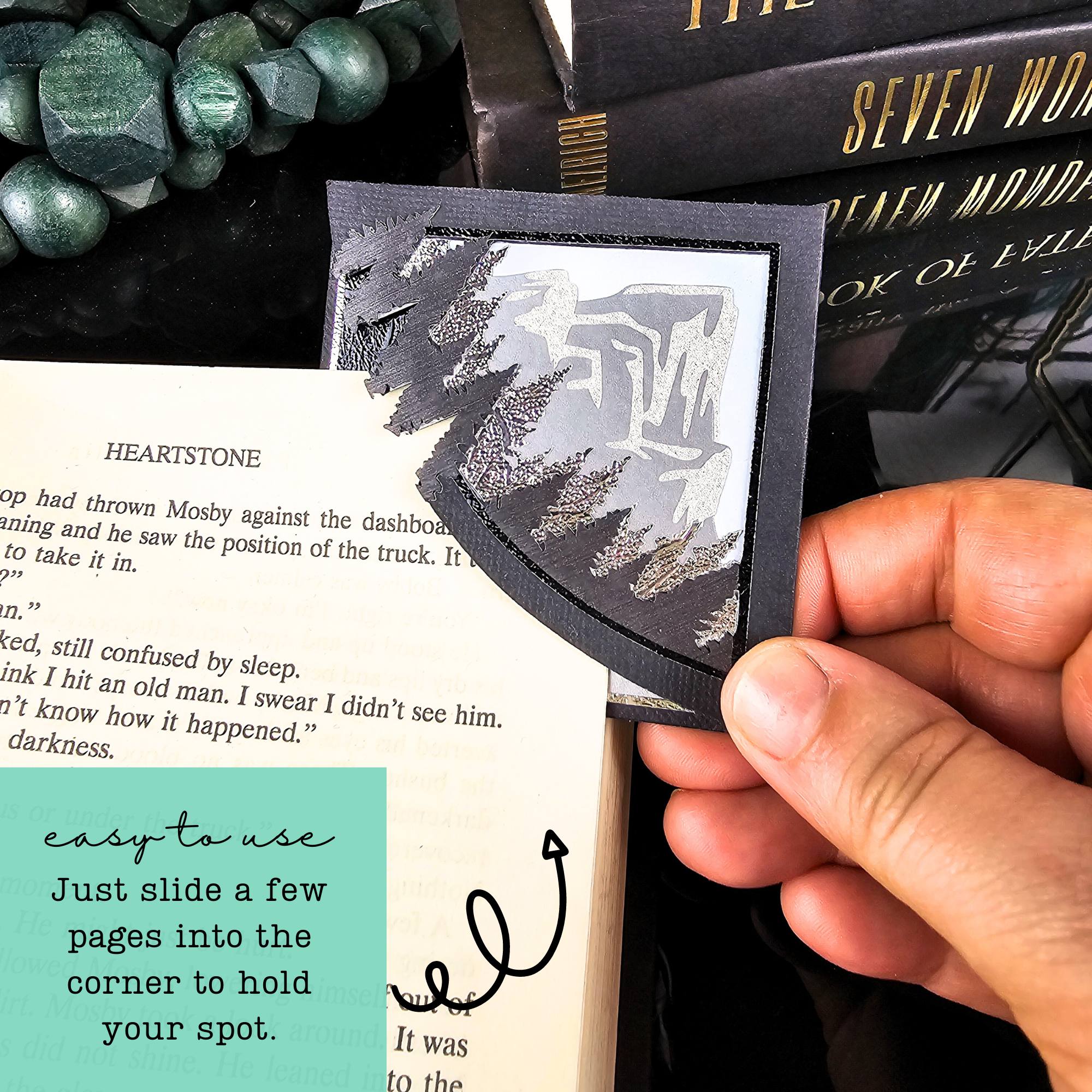 Mountain Majesty Treeline Deluxe Handmade Corner Bookmark