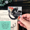 Midnight Dragon Deluxe Handmade Corner Bookmark