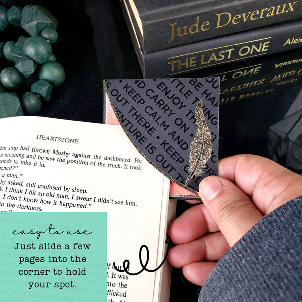 Write on Feather Quill Signature Corner Bookmark