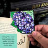 Stained Glass Hydrangea Deluxe Handmade Corner Bookmark
