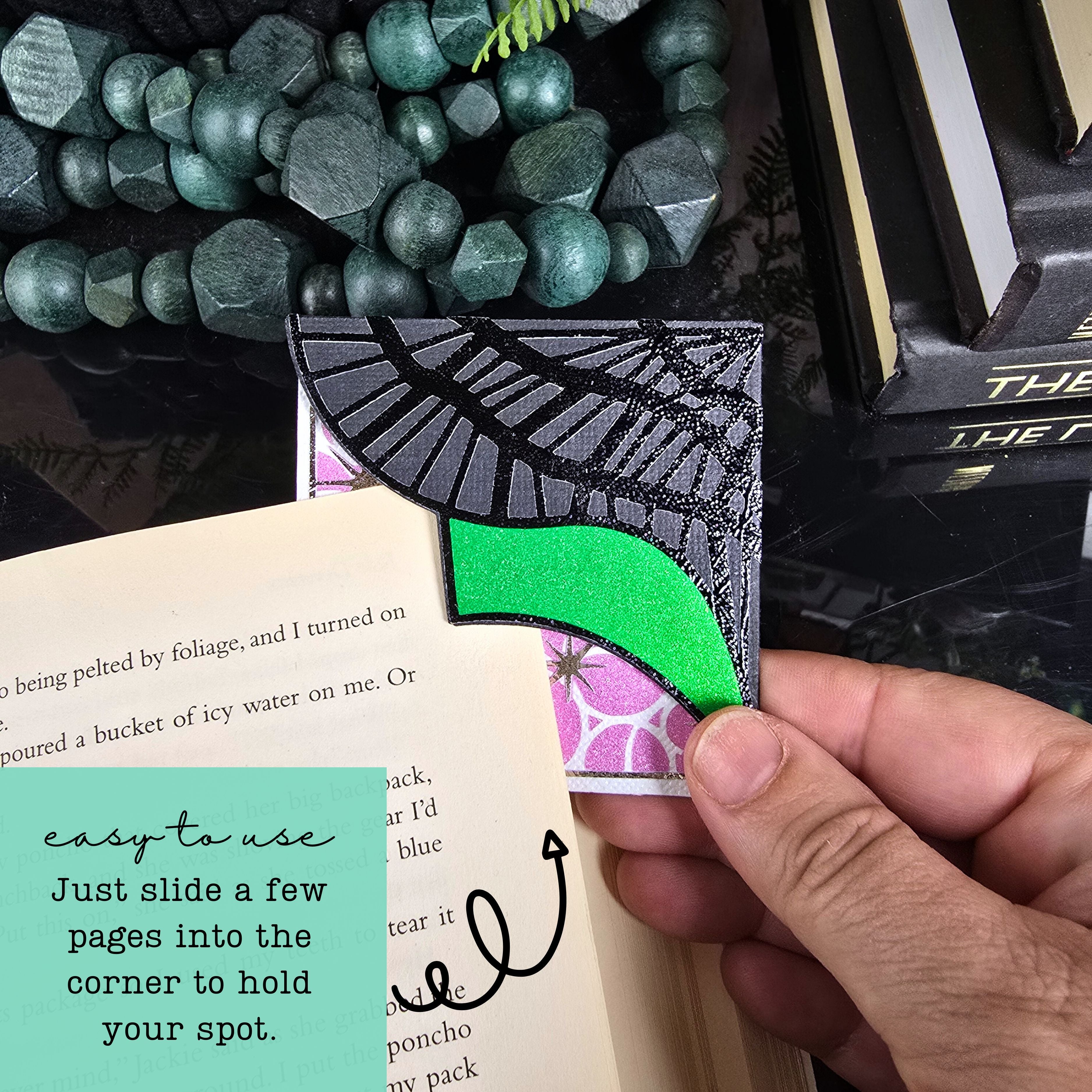 Wickedly Wonderful Signature Handmade Corner Bookmark
