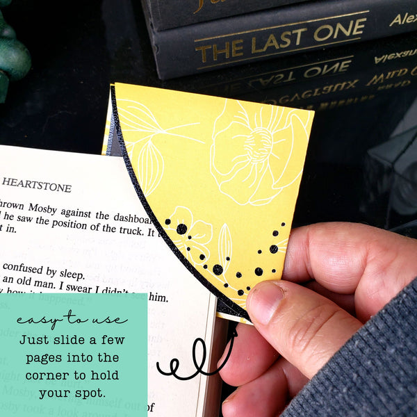 Yellow + Dots Signature Corner Bookmark