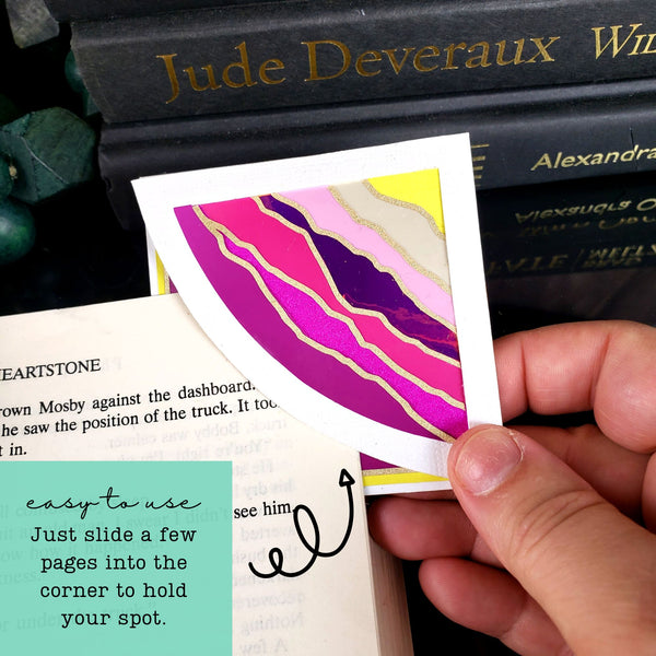 Pink Mountains Signature Corner Bookmark
