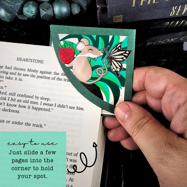 Forest Friends Mouse Deluxe Corner Bookmark