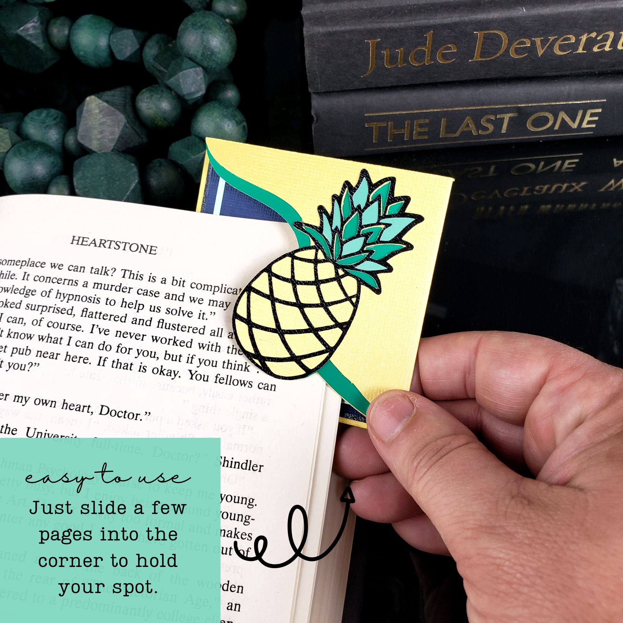 Pineapple Fruit Signature Corner Bookmark