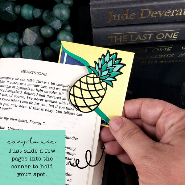 Pineapple Fruit Signature Corner Bookmark