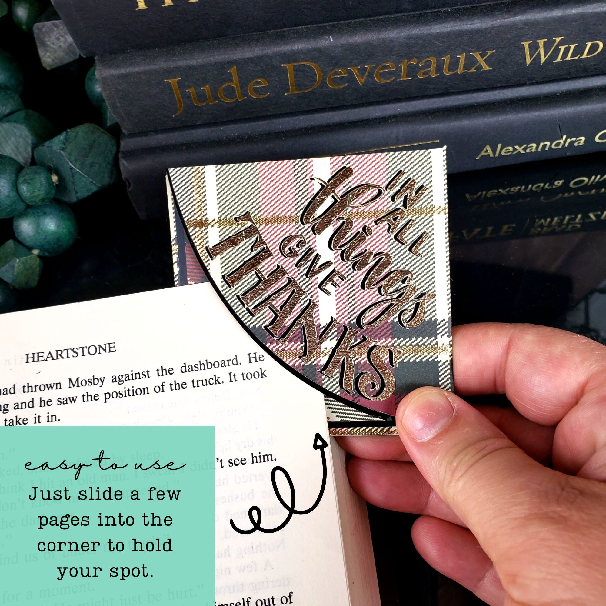Give Thanks Signature Corner Bookmark