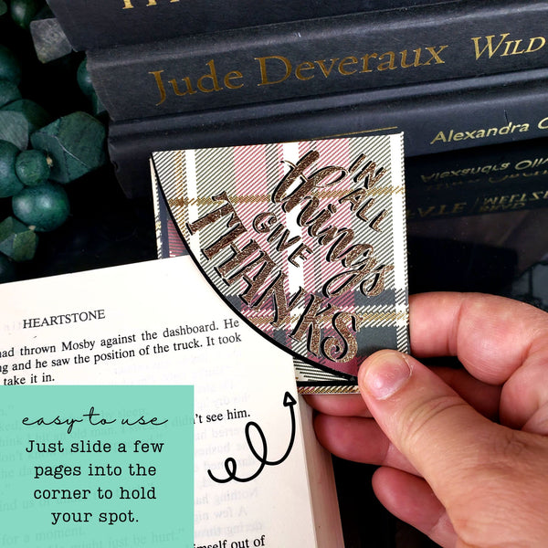 Give Thanks Signature Corner Bookmark