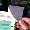 Gray + Gold Signature Corner Bookmark