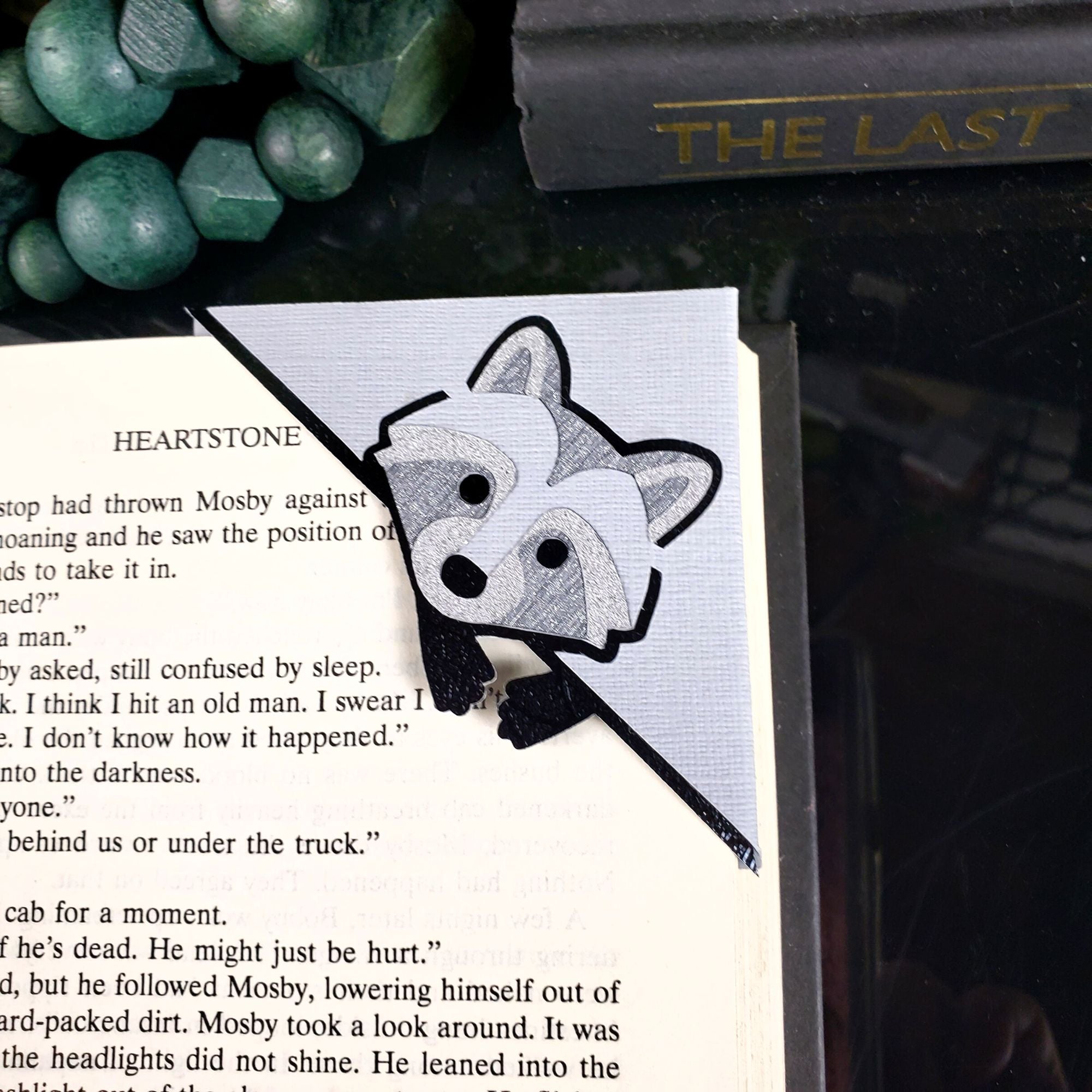 Raccoon Signature Corner Bookmark