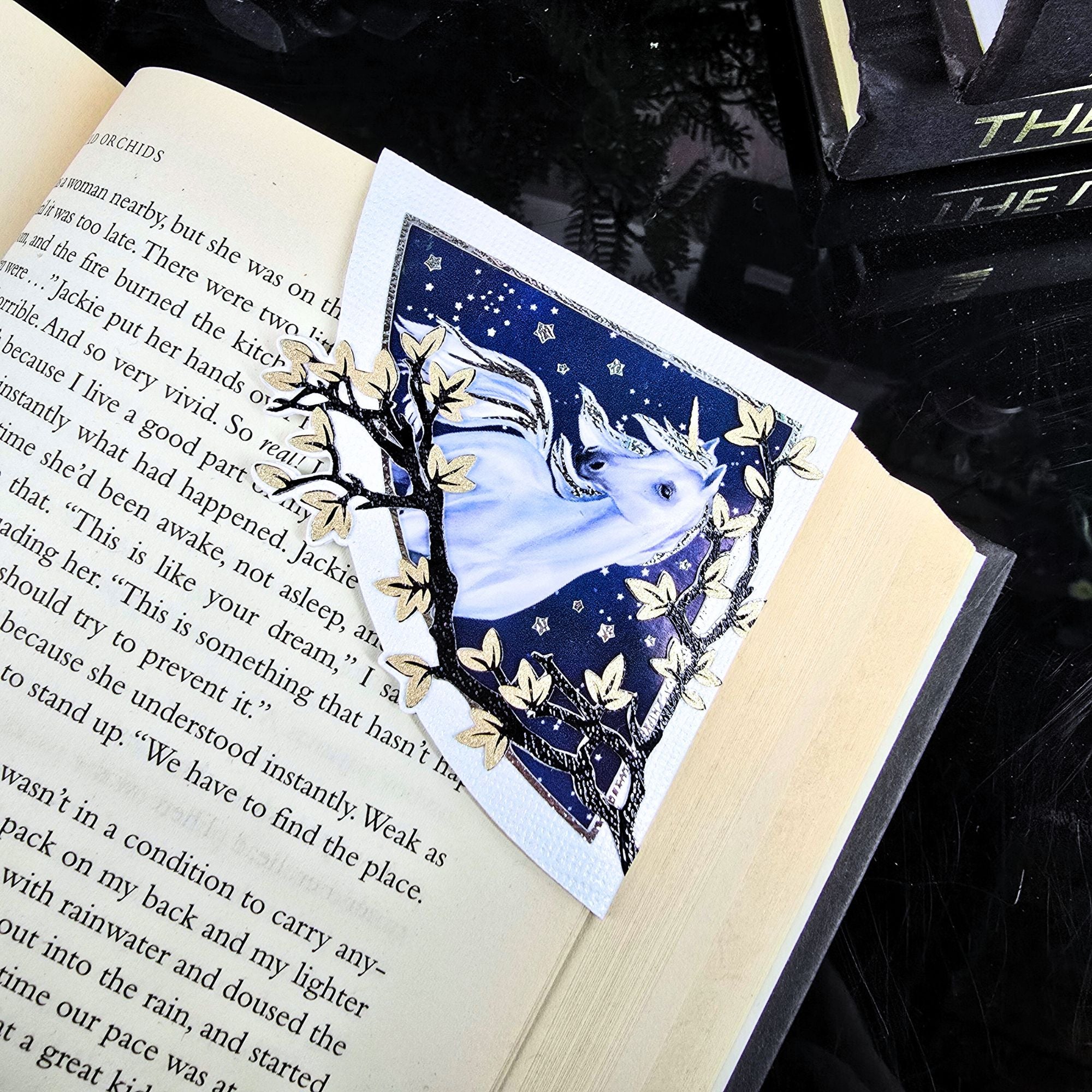 Enchanted Unicorn Deluxe Corner Bookmark
