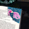Pink Glitter Fish Signature Corner Bookmark