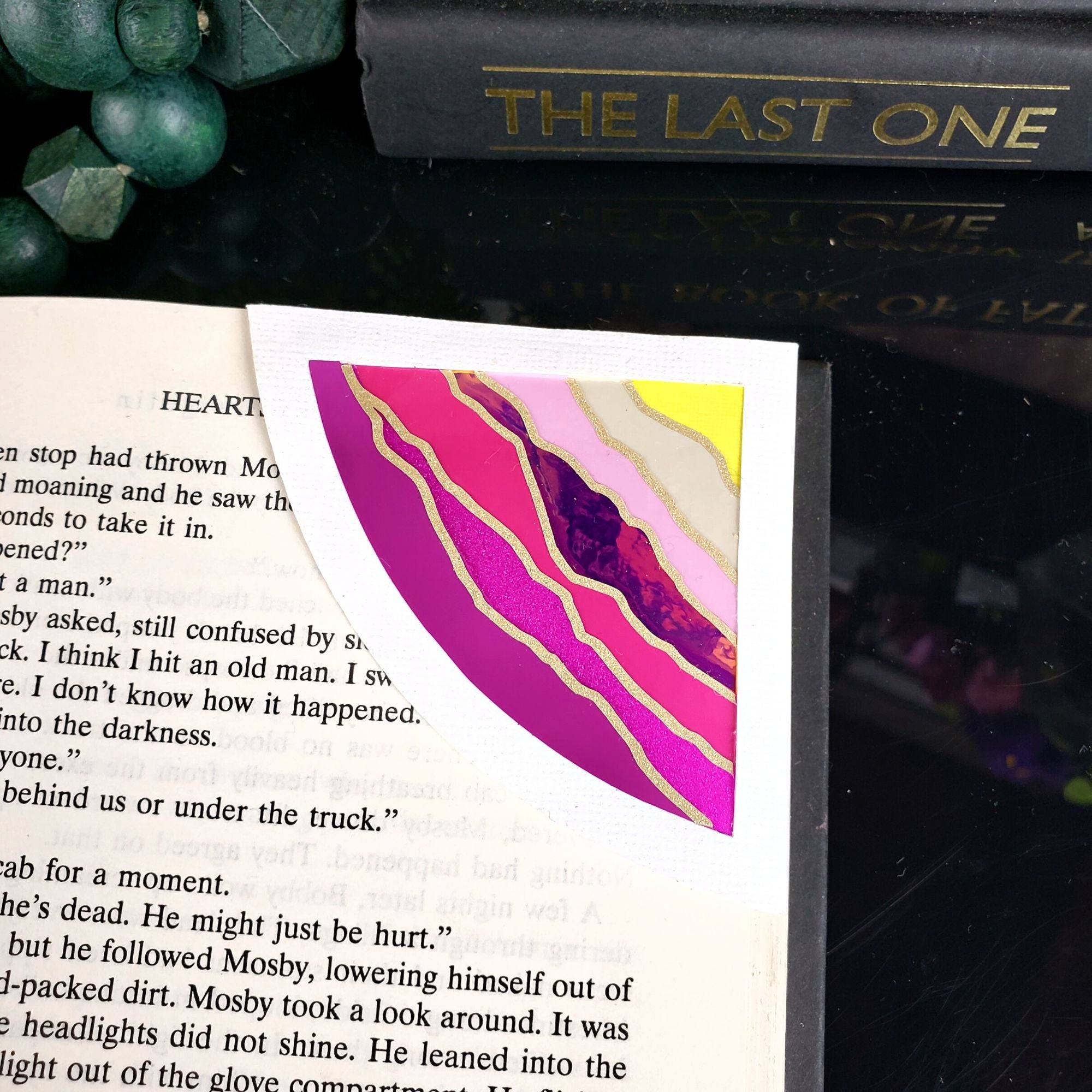 Pink Mountains Signature Corner Bookmark