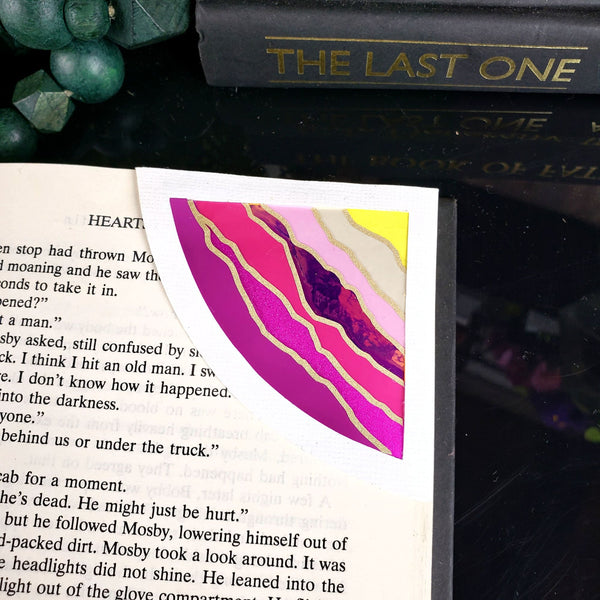 Pink Mountains Signature Corner Bookmark