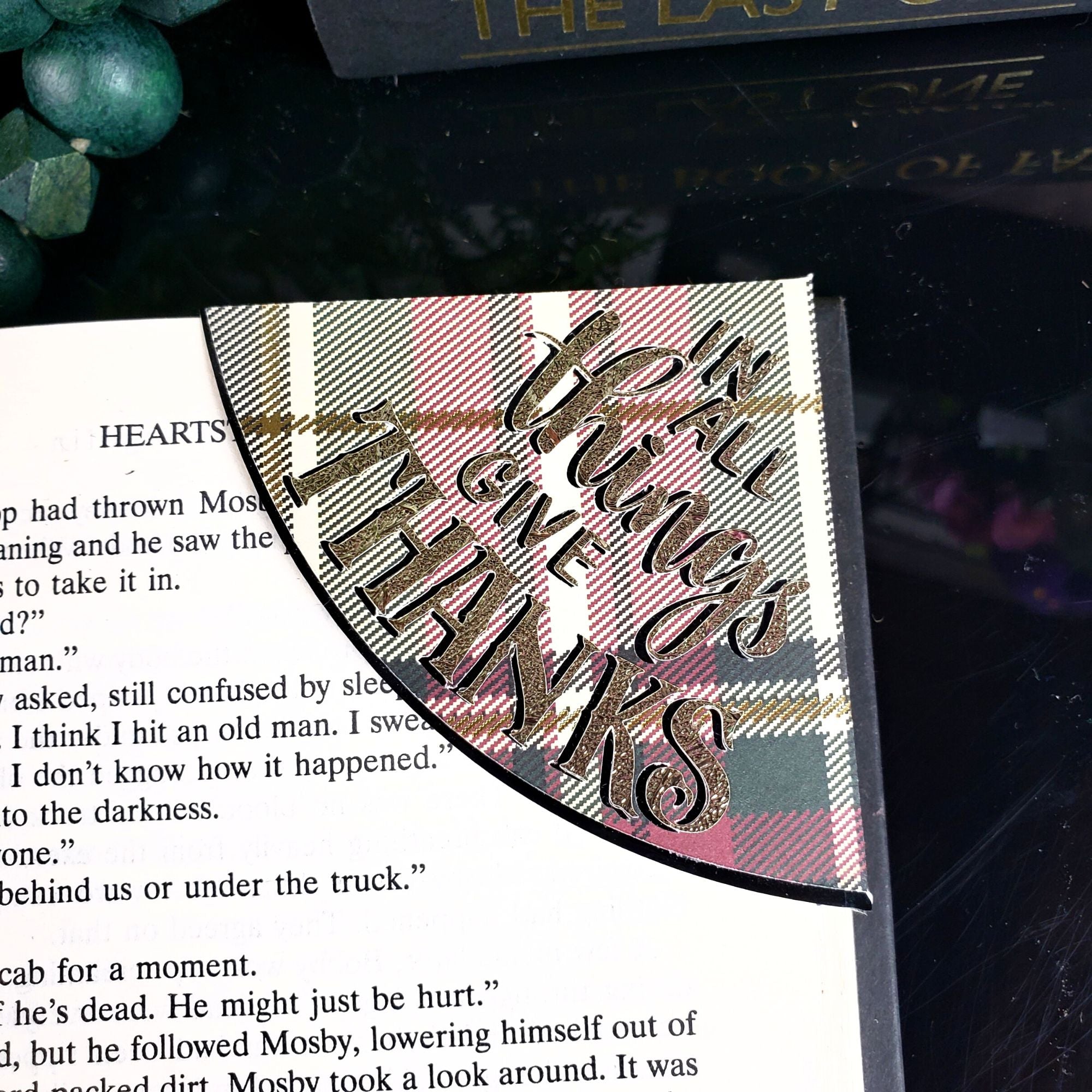 Give Thanks Signature Corner Bookmark
