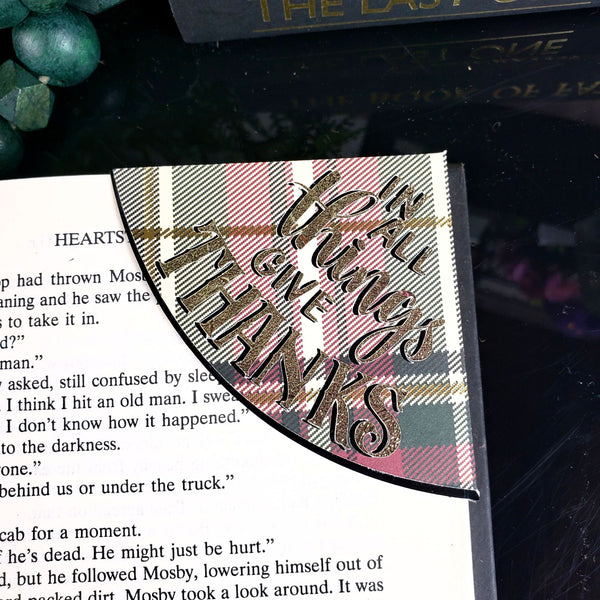 Give Thanks Signature Corner Bookmark