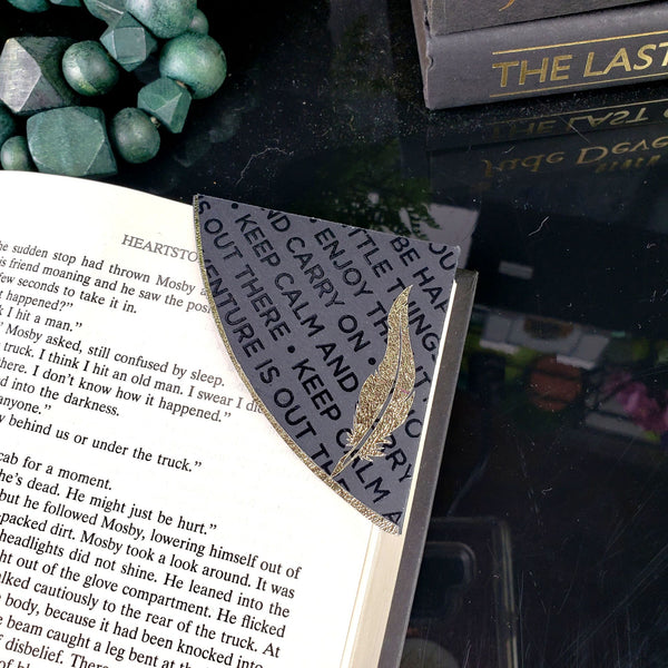 Write on Feather Quill Signature Corner Bookmark