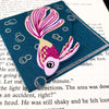 Pink Glitter Fish Signature Corner Bookmark
