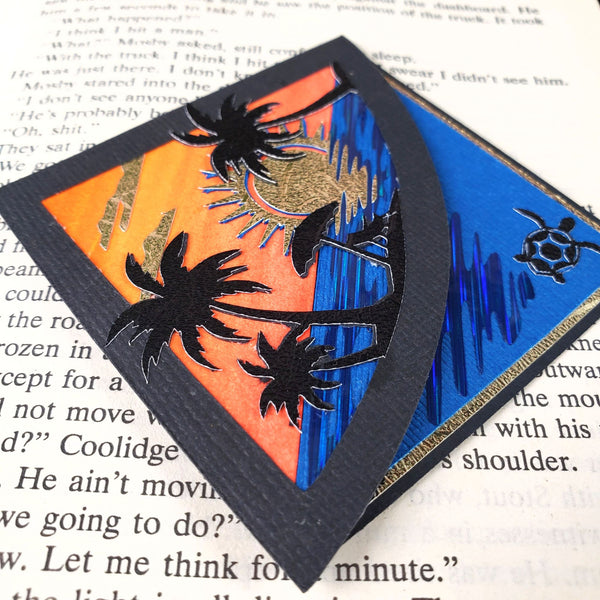 Beach Sunset Deluxe Corner Bookmark