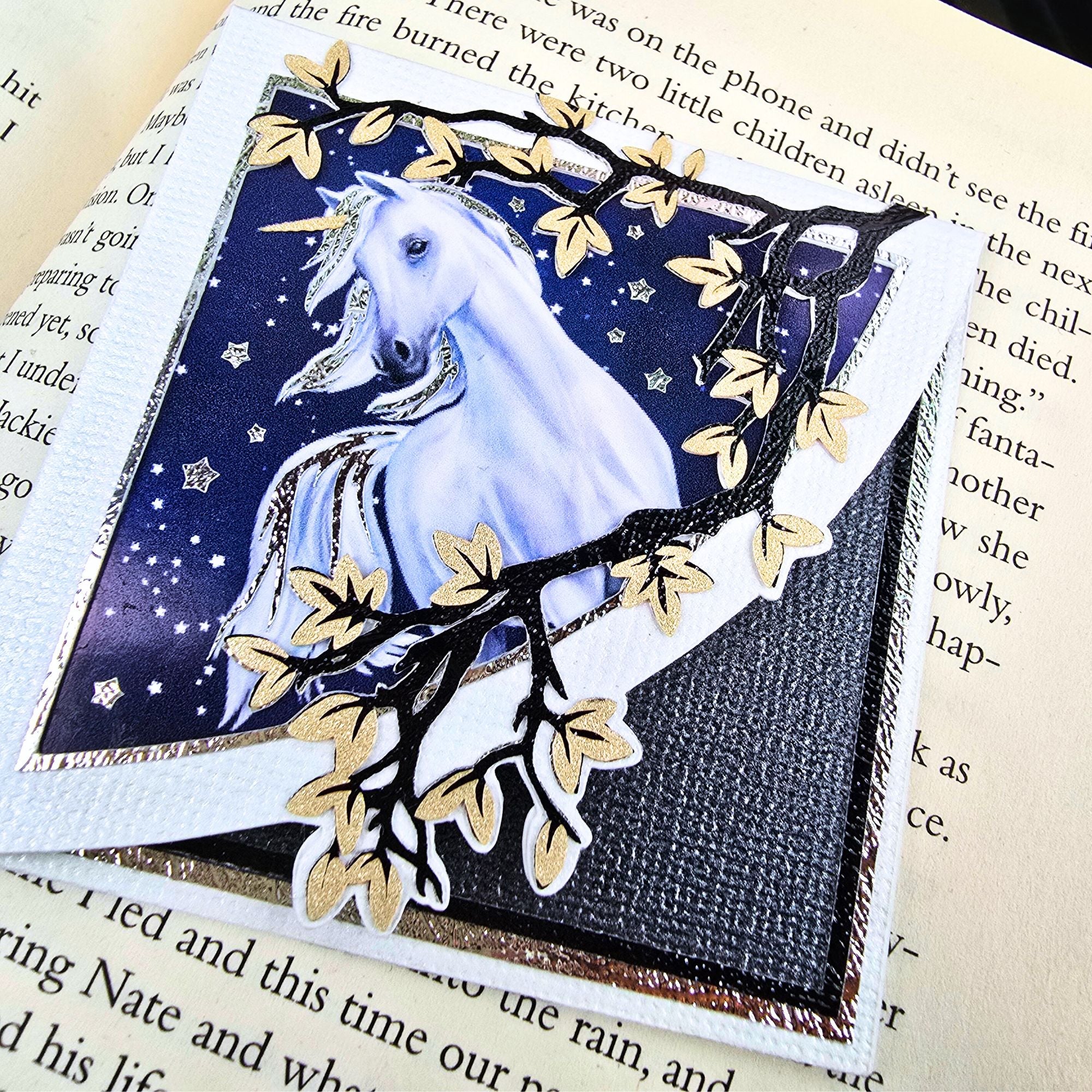 Enchanted Unicorn Deluxe Corner Bookmark