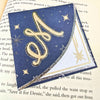 Letter + Stars Personalized Initial Signature Corner Bookmark