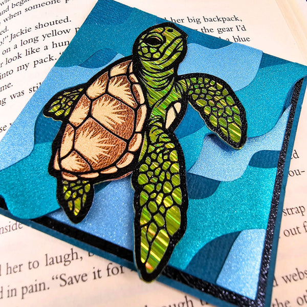 Sea Turtle Deluxe Handmade Corner Bookmark