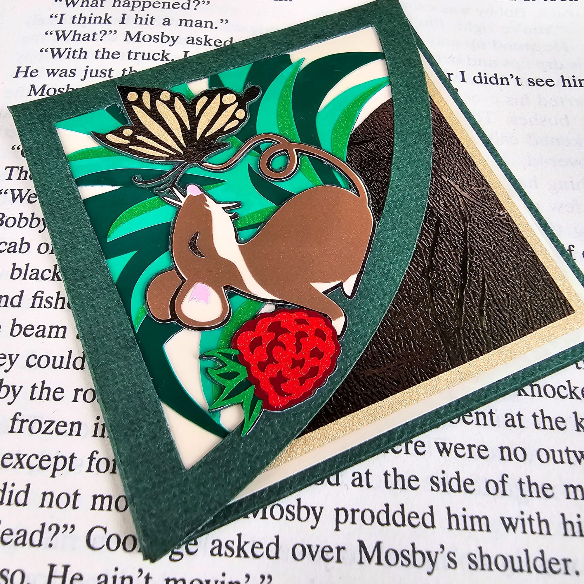 Forest Friends Mouse Deluxe Corner Bookmark