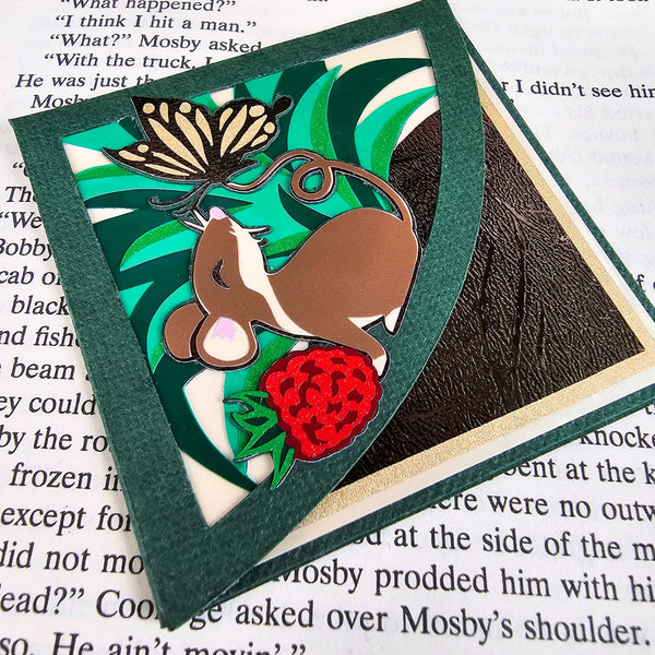 Forest Friends Mouse Deluxe Corner Bookmark