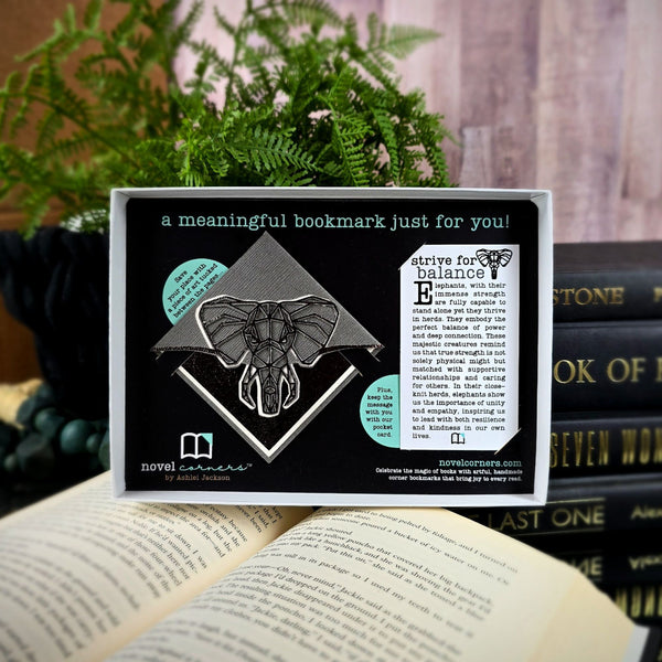 Strive for Balance Elephant Deluxe Bookmark + Card Gift Set