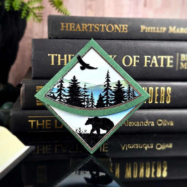 Forest Lake Signature Handmade Corner Bookmark