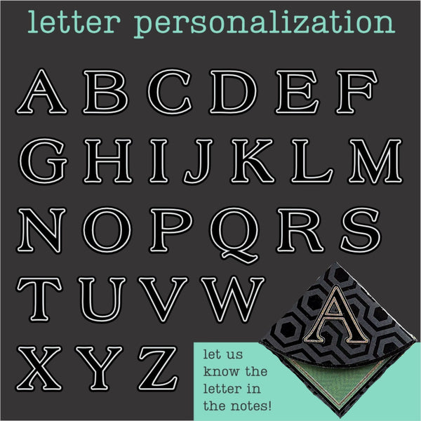 Bold Letter Personalized Initial Signature Corner Bookmark