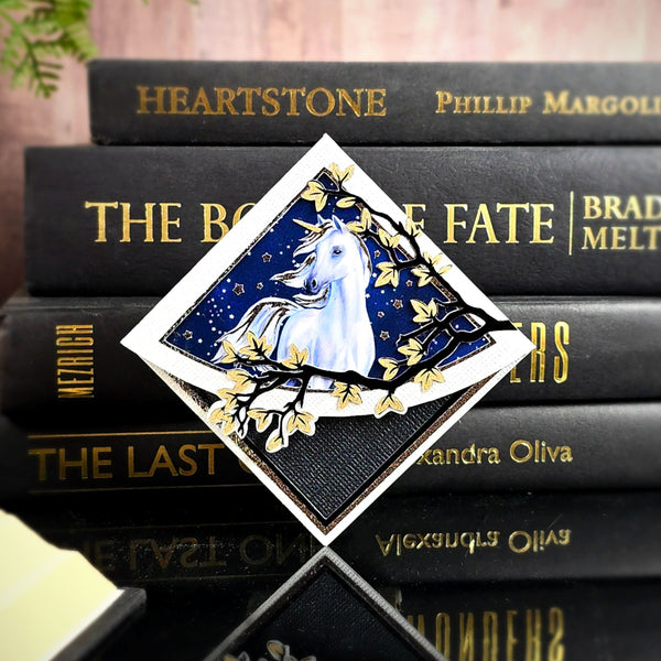 Enchanted Unicorn Deluxe Corner Bookmark
