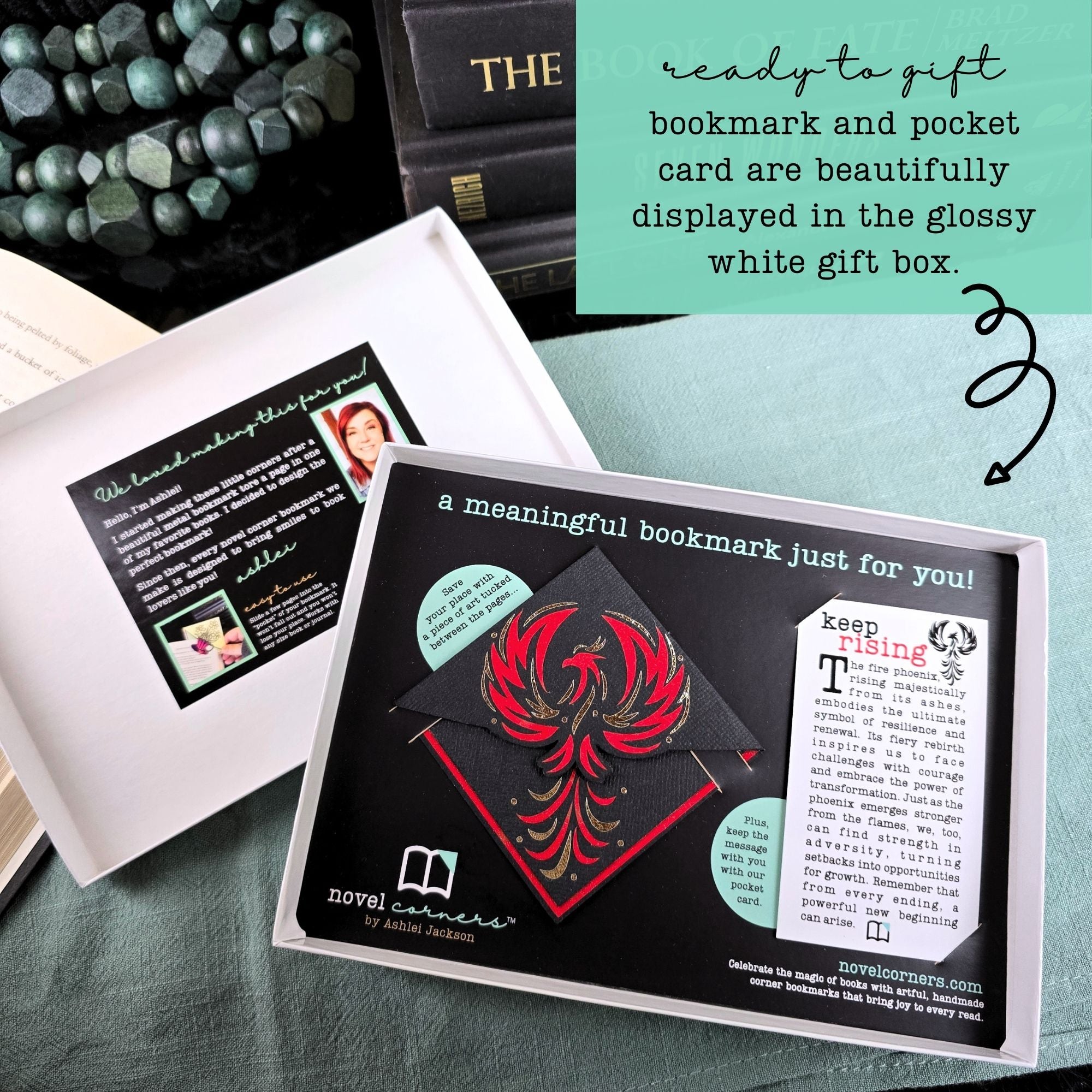 Keep Rising Phoenix Signature Bookmark + Card Gift Set