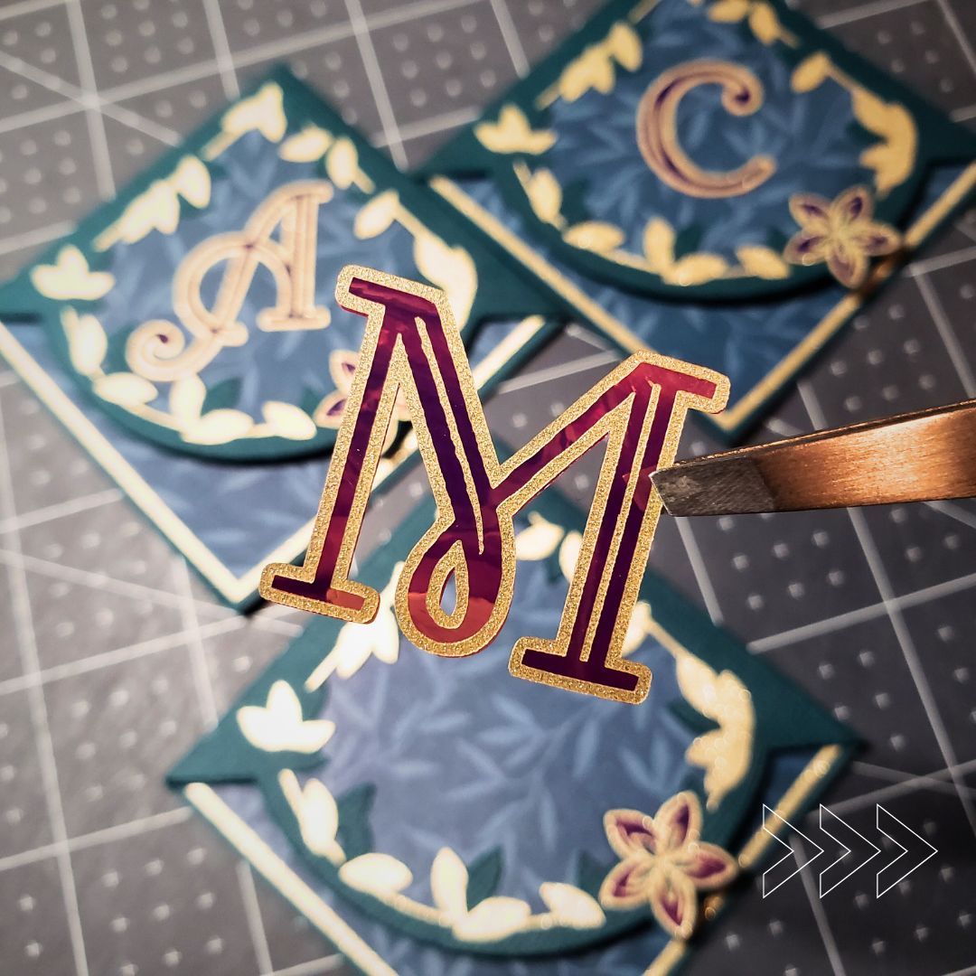 Letter + Leaves Personalized Initial Signature Corner Bookmark