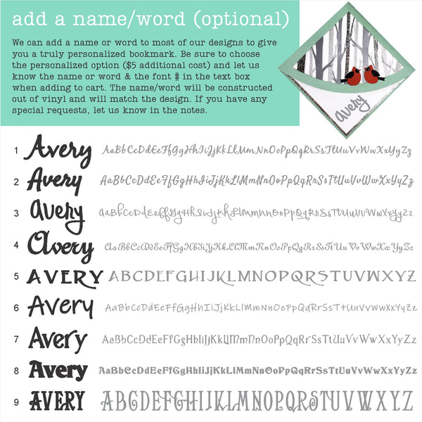 Birch Birds Deluxe Corner Bookmark