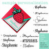 Strawberry Fruit Signature Corner Bookmark