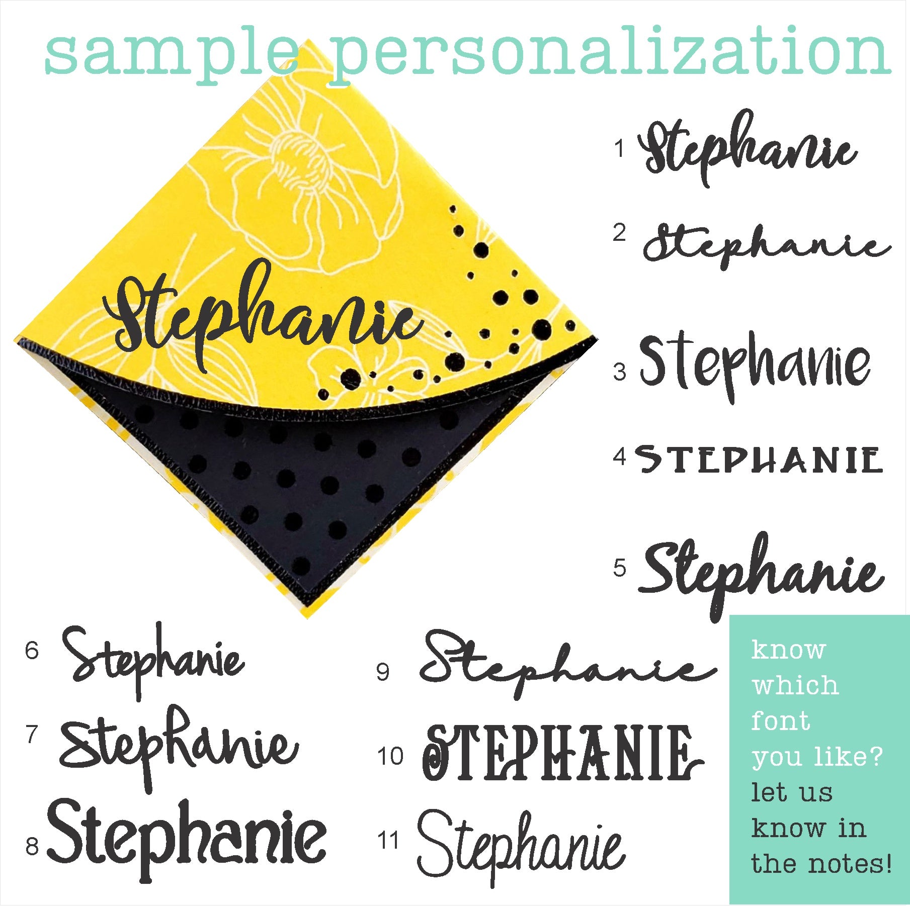 Yellow + Dots Signature Corner Bookmark