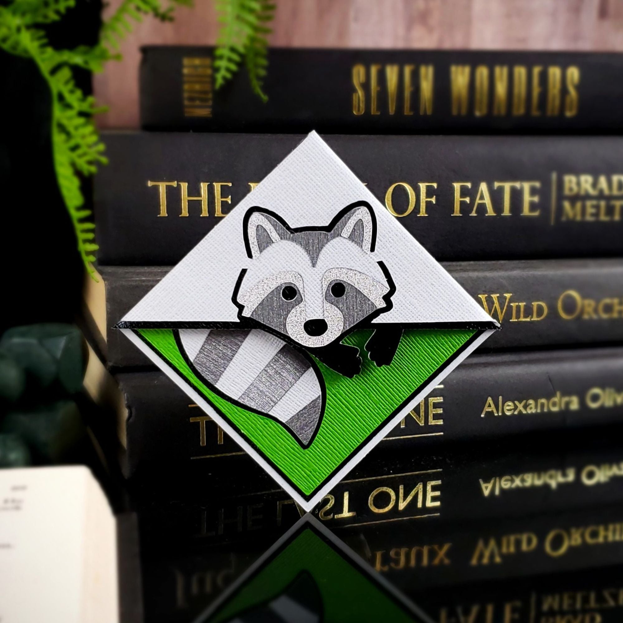 Raccoon Signature Corner Bookmark