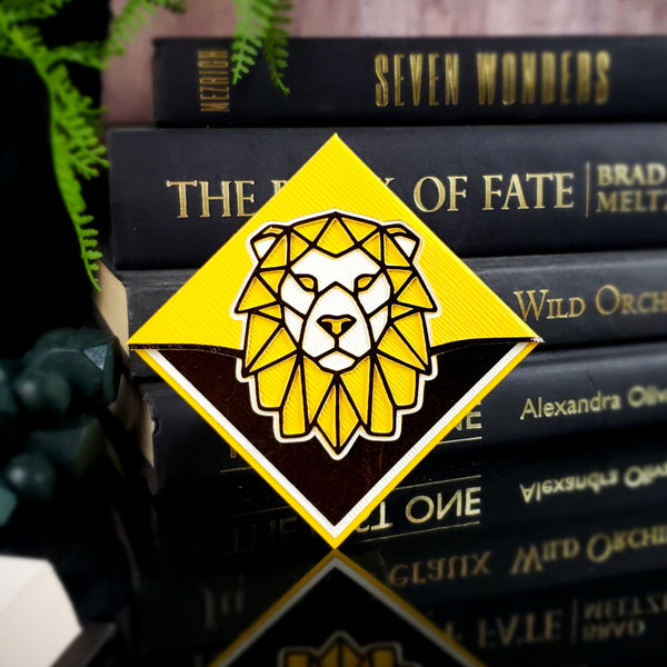 Geo Lion Signature Corner Bookmark