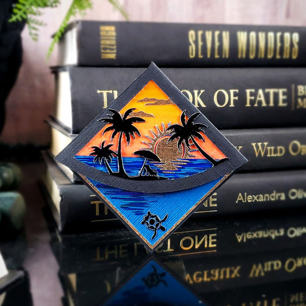 Beach Sunset Deluxe Corner Bookmark