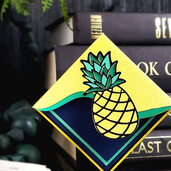 Pineapple Fruit Signature Corner Bookmark