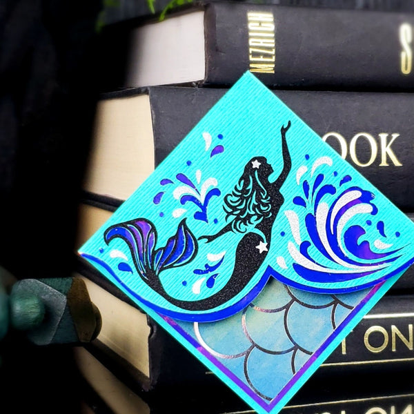 Mermaid Waves Deluxe Corner Bookmark