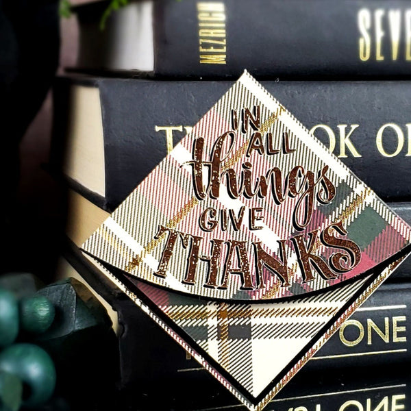 Give Thanks Signature Corner Bookmark
