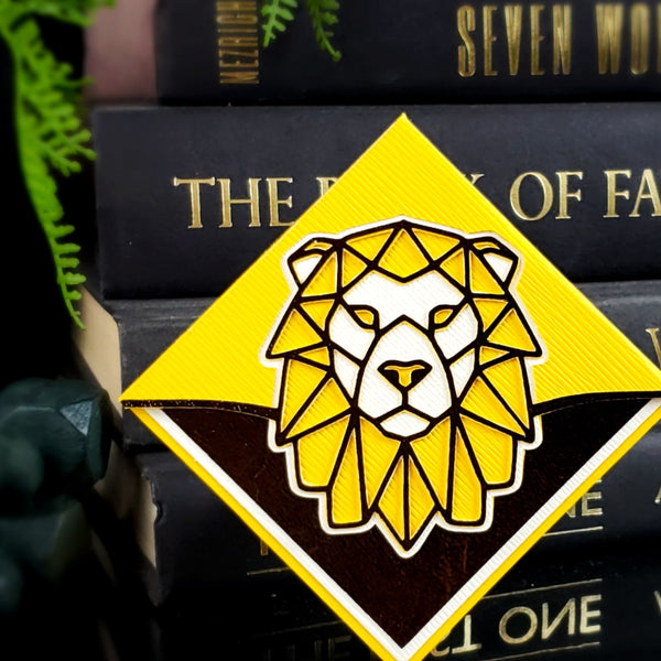 Geo Lion Signature Corner Bookmark