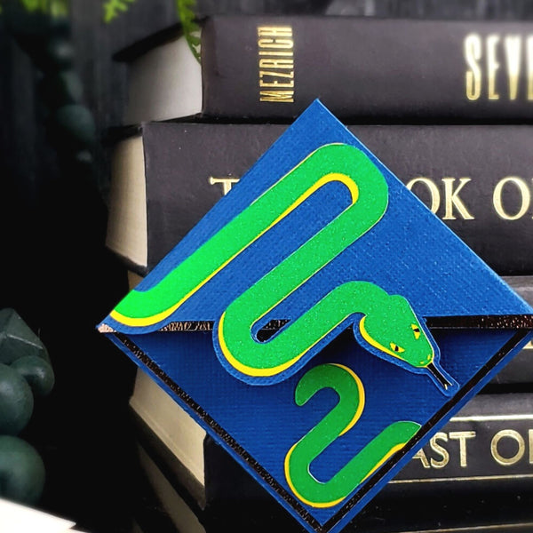 Green Grass Snake Signature Corner Bookmark