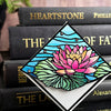 Stained Glass Waterlily Deluxe Handmade Corner Bookmark