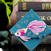 Pink Glitter Fish Signature Corner Bookmark