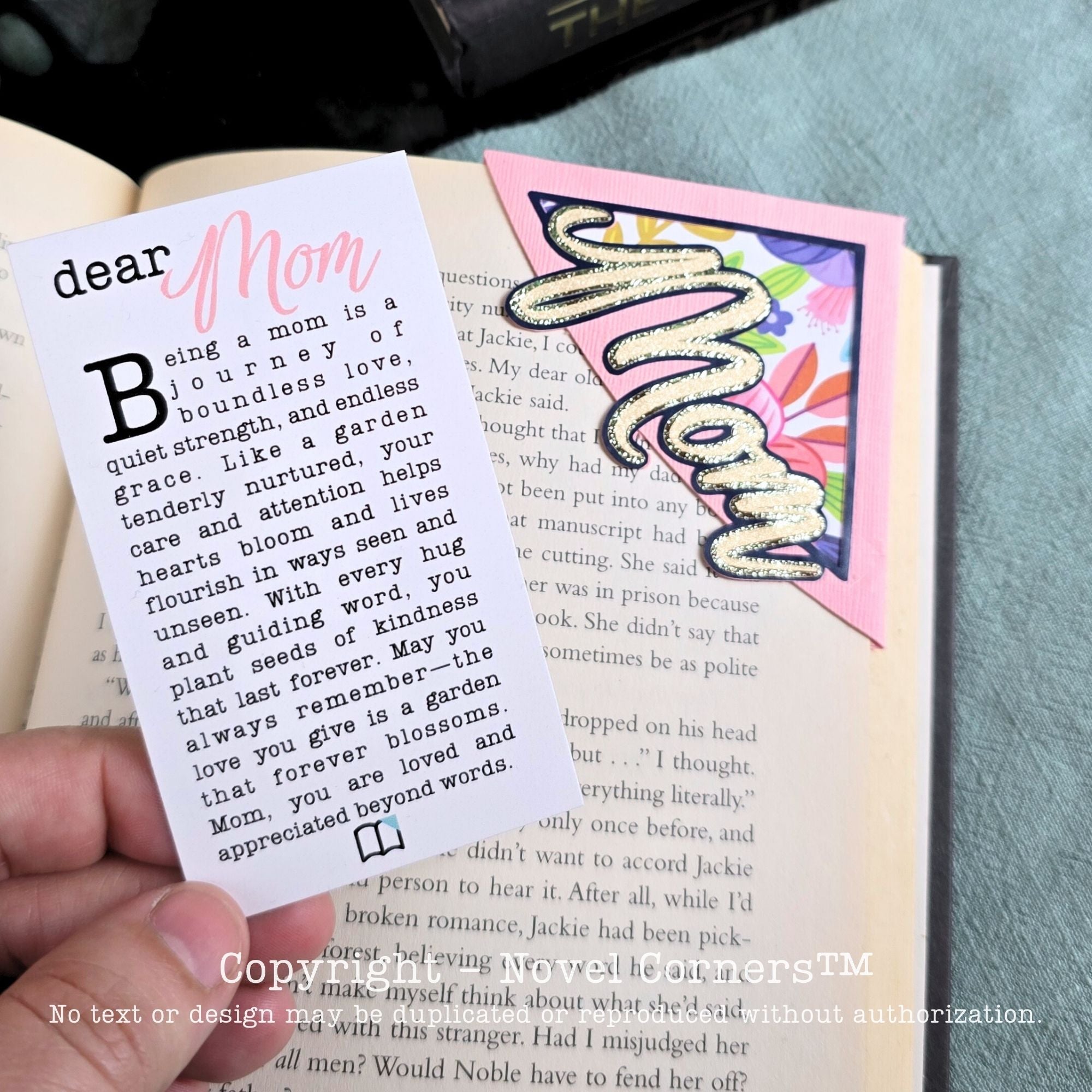 Dear Mom Signature Bookmark + Card Gift Set