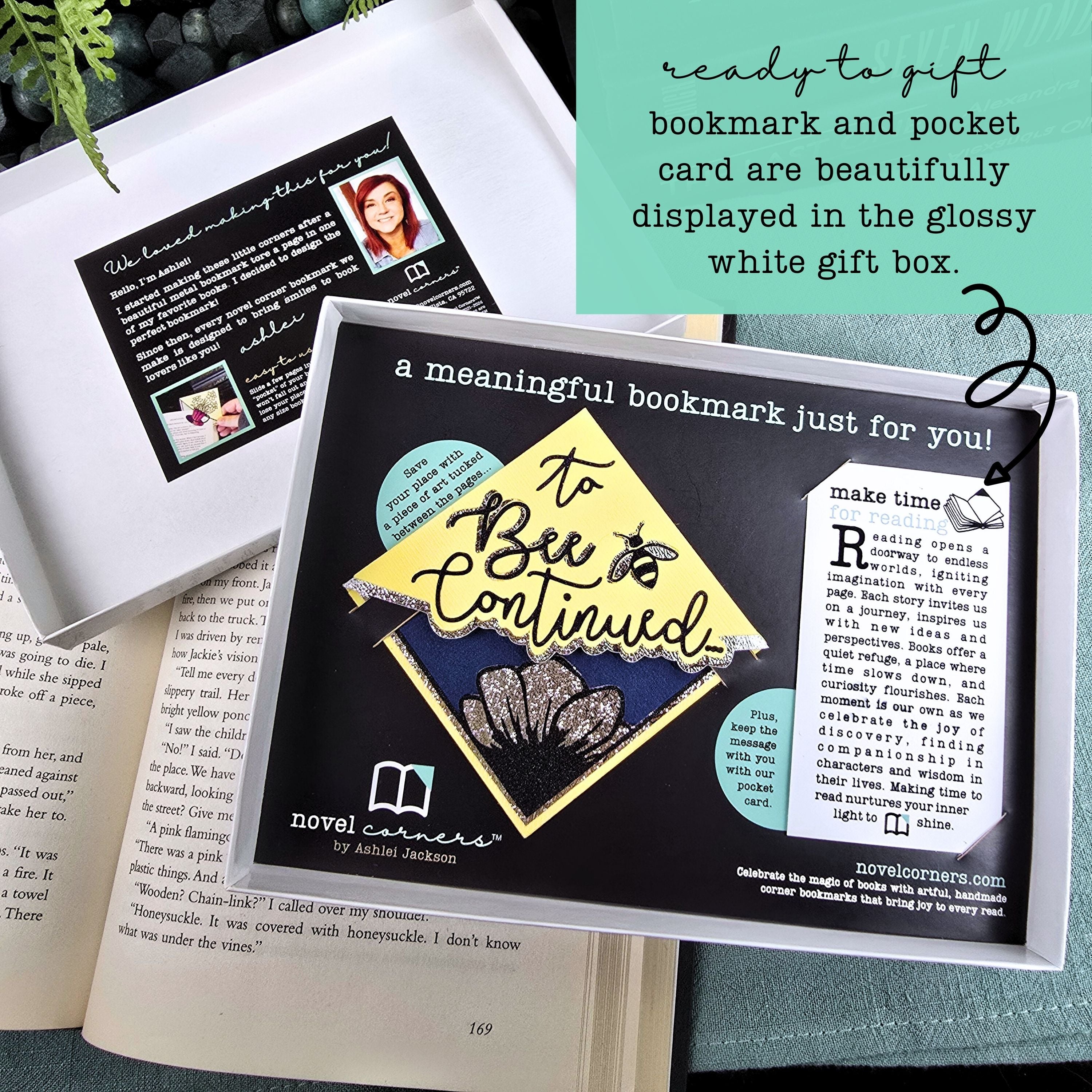 Make Time for Reading Deluxe Bookmark + Card Gift Set