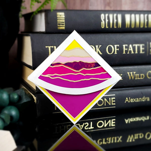 Pink Mountains Signature Corner Bookmark